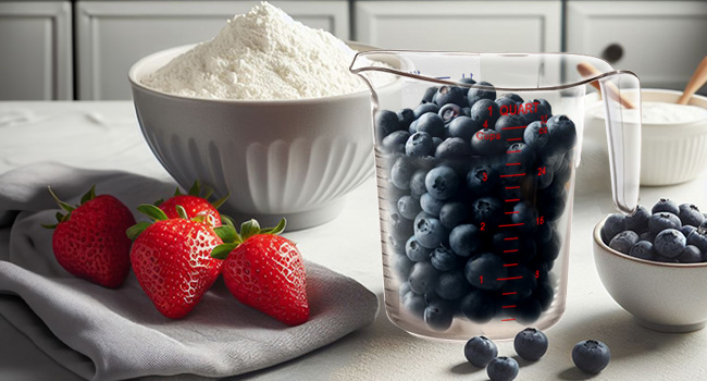 Amazing Abby - Melissa - Plastic Measuring Cups (3-Piece Set), Food-Grade Measuring Jugs, 1/2/4-Cup Capacity, Unbreakable, Stackable, Dishwasher-Safe, Great for Oil, Vinegar, Flour, and More