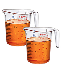 Amazing Abby - Melissa - Plastic Measuring Cups (3-Piece Set), Food-Grade Measuring Jugs, 1/2/4-Cup Capacity, Unbreakable, Stackable, Dishwasher-Safe, Great for Oil, Vinegar, Flour, and More
