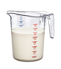 Amazing Abby - Melissa - Plastic Measuring Cups (3-Piece Set), Food-Grade Measuring Jugs, 1/2/4-Cup Capacity, Unbreakable, Stackable, Dishwasher-Safe, Great for Oil, Vinegar, Flour, and More