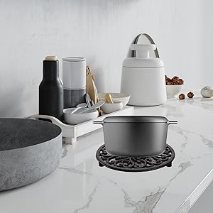 Hedume 2 Pack Cast Iron Trivet, 6.8