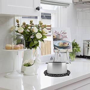 Hedume 2 Pack Cast Iron Trivet, 6.8