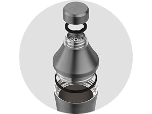Elevated Craft Hybrid Cocktail Shaker - Premium Vacuum Insulated Stainless Steel Gunmetal Cocktail Shaker - Innovative Measuring System - Martini Shaker for the Home Bartender - 28oz Total Volume