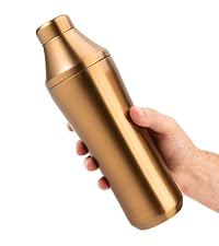 Elevated Craft Hybrid Cocktail Shaker - Premium Vacuum Insulated Stainless Steel Gunmetal Cocktail Shaker - Innovative Measuring System - Martini Shaker for the Home Bartender - 28oz Total Volume