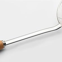IQCWOOD Spider Strainer Skimmer with Wood Handle - 5.5 Inch Fryer Scoop for Cooking and Frying, Kitchen Utensils Pasta Strainer Spoon