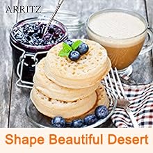 4inch English Muffin Rings, 6pcs Double Rolled Stainless Steel Crumpet Tart Rings for Baking