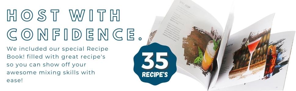 Bar Set Cocktail Shaker Set, Stainless Steel Mixology Bartender Kit, 16 Piece Cocktail Kit, Silver Cocktail Set, Bar Tools: 30oz Martini Shaker, Muddler, Bar Kit Cocktail Book, Jigger and Pourers