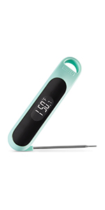 Dash Precision Quick-Read Thermometer - Meat Temperature Probe with LCD Display for Fast, Accurate Cooking and Baking - Water Resistant and Easy to Clean - Cool Gray