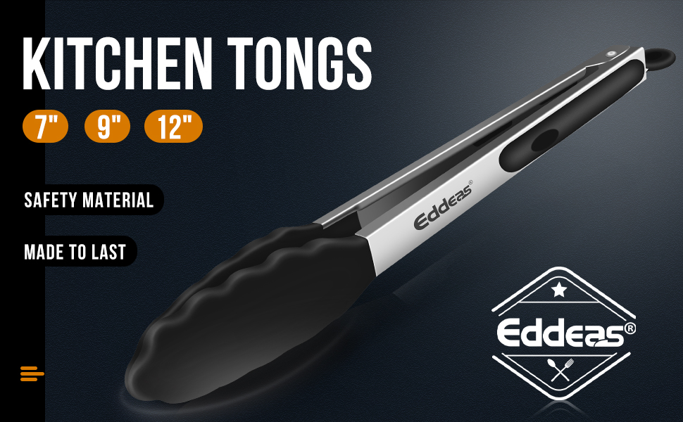 Kitchen Tongs with Silicone Tips, Tongs for Cooking Heat Resistant 600 Degrees Stainless Steel Locking Tong - 7
