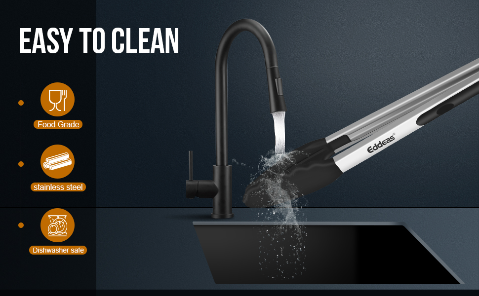 Kitchen Tongs with Silicone Tips, Tongs for Cooking Heat Resistant 600 Degrees Stainless Steel Locking Tong - 7