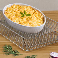 HIWARE Oven-Salf Collapsible Cooling Rack for Baking, 3 Tier 12”x 16.5”, Stainless Steel and Fit Half Sheet, Stackable Wire Cooling Racks for Cookie, Pizza, Cake