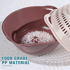 6 Pieces Colander with bowl, Food Strainer for Pasta Veggies and Fruits, BPA Free, Dishwasher Safe (blue)