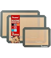 Silicone Baking Mat, Katbite Large Baking Mat Set of 3-2 Half Sheets Mats (11 5/8
