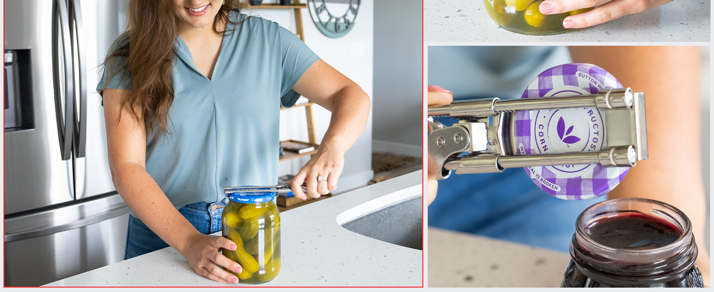 Oleex Jar Opener for Weak Hands (x2) with Keychain Bottle Cap Opener. Easy Seniors Arthritis, Kids Openers. Gripper Tight Lid Opener, Kitchen Gadgets