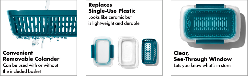 OXO Good Grips Prep & Go Container with Colander