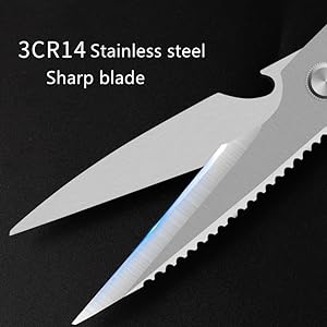 AWinjoy Kitchen Scissors, Heavy Duty Sharp Shears Dishwasher Safe, Kitchen Accessories Cooking Shears for Meat Chicken Fish Poultry Herb Bread (gold)