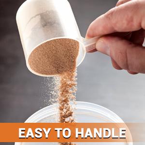 Plastic Measuring Scoop, (29.6 cc | 2 tablespoon | 1/8 Cup | 29.6 mL) Long Handle Spoons for Powders, Granules, Coffee, Pet Food, Baking Supplies, Protein and Other Dry Goods, BPA Free (Set of 3)