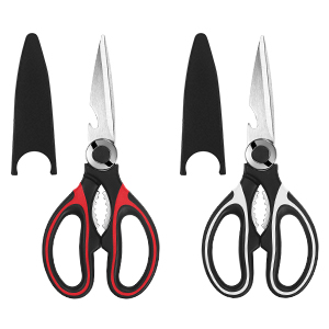 Kitchen Scissor For General Use 2-Packs,Heavy Duty Kitchen Raptor Meat Shears,Dishwasher Safe Cooking Scissors, Stainless Steel Multi-function Scissors For Food,Chicken,Poultry, Fish, Pizza,Herbs