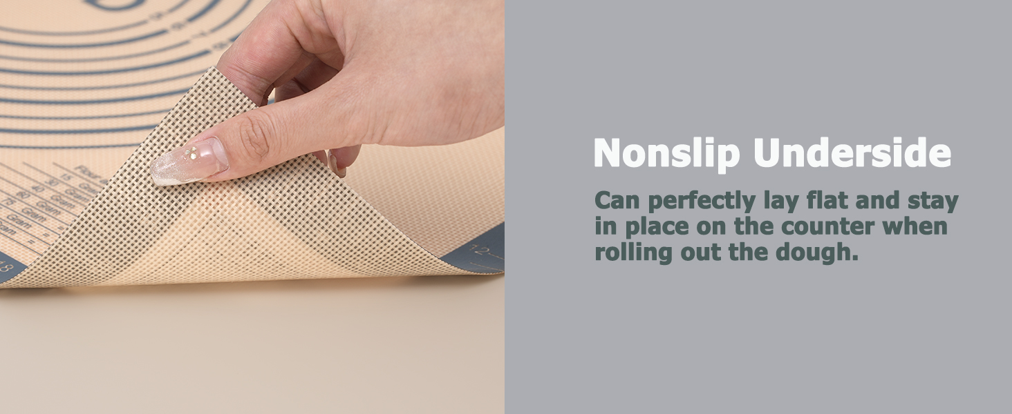 Sapid Extra Thick Silicone Pastry Mat Non-slip with Measurements for Non-stick Silicone Baking Mat Extra Large, Dough Rolling, Pie Crust, Kneading Mats, Countertop, Placement Mats (24