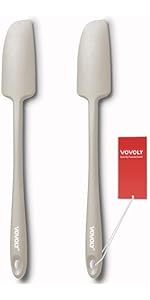 Mini Silicone Spatula - BPA Free Pro-Grade 600ºF Heat-Resistant Non-Stick Small Rubber Jar Spatula - Silicone Kitchen Scraper Utensil Tool for Cooking and Baking, 8.8 IN