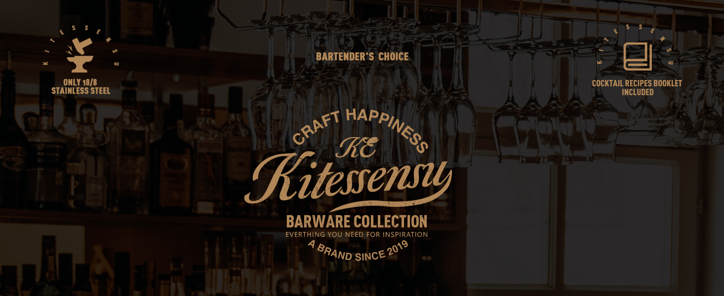 KITESSENSU Boston Cocktail Shaker Set, 4-Piece Boston Shaker Tins Bartender Kit with 18oz & 28oz Mixed Drink Shaker, Hawthorne Strainer, Double Measuring Jigger, Cocktail Recipe Cards Included