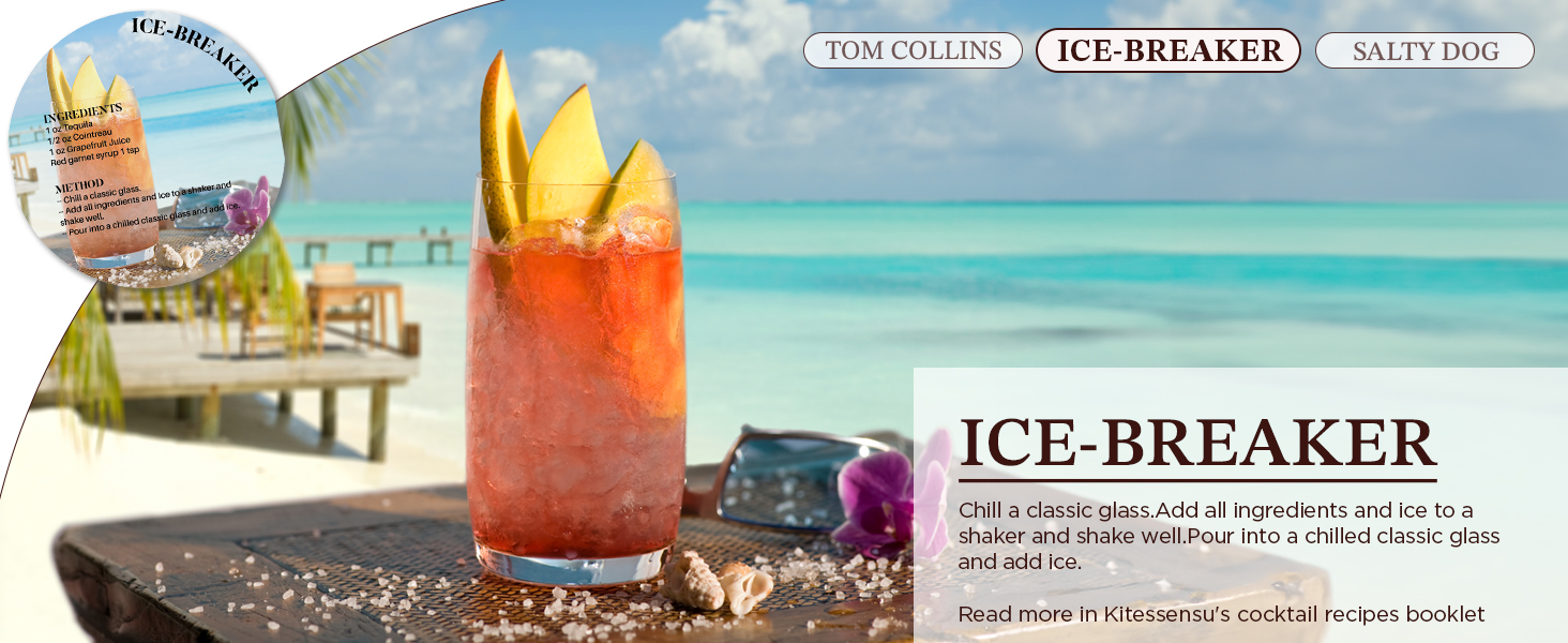 Cocktail Shaker, KITESSENSU 24oz Drink Shaker with Bartender Strainer, Measuring Jigger, Bar Mixing Spoon, Cocktail Recipe Guide, Professional Drink Mixer Set for Beginners, Silver