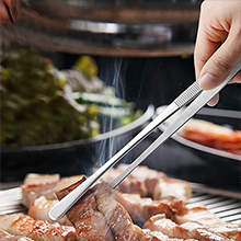 JETKONG 2 Pcs 12-Inch Kitchen Tweezers Fine Tweezer Tongs, Extra-Long Stainless Steel Cooking Tweezers (Silver)