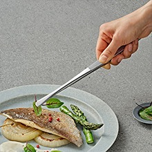 JETKONG 2 Pcs 12-Inch Kitchen Tweezers Fine Tweezer Tongs, Extra-Long Stainless Steel Cooking Tweezers (Silver)