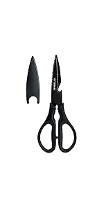 Kitchen Scissors for Food Heavy Duty, All Purpose Kitchen Shears that Come Apart Dishwasher Safe, Sharp Stainless Steel Cooking Scissors for Meat, Poultry, Fish (Grey)