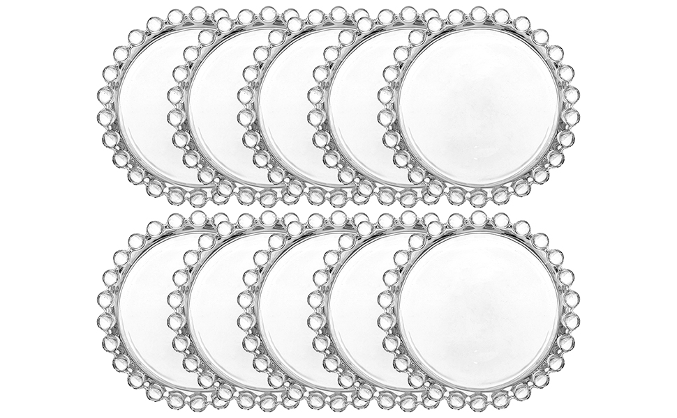 Fasmov 10 Pack Crystal Coasters Drink Coaster for Home Counters, Kitchen, Dining Room, Living Room, Patio, Coffee Table, 3.7 inches