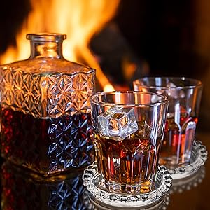 Fasmov 10 Pack Crystal Coasters Drink Coaster for Home Counters, Kitchen, Dining Room, Living Room, Patio, Coffee Table, 3.7 inches