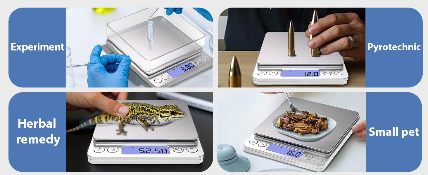 Gram Scale Small Digital Food Scale, 500g by 0.01Gram/0.001Ounce, Accurate Weighting, MEIYA Multifunction Kitchen Scale for Jewelry/Baking/Soap, 9 Units, Tare Function, LCD Display, Including Battery