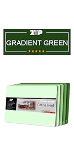 ZVP Flexible Plastic Cutting Board Set of 5 Gradient Color, Colorful Chopping Boards, BPA Free Mats, Non-Slip, Dishwasher Safe, 15x12 Inch, Gray Neutral Colors