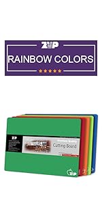 ZVP Flexible Plastic Cutting Board Set of 5 Gradient Color, Colorful Chopping Boards, BPA Free Mats, Non-Slip, Dishwasher Safe, 15x12 Inch, Gray Neutral Colors