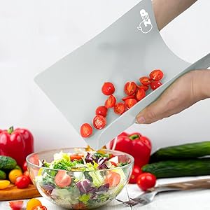 ZVP Flexible Plastic Cutting Board Set of 5 Gradient Color, Colorful Chopping Boards, BPA Free Mats, Non-Slip, Dishwasher Safe, 15x12 Inch, Gray Neutral Colors