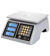 Price Computing Scale, 66lb Digital Commercial Food Meat Produce Weighing Scale with Green Backlight LCD for Farmers Market, Retail Outlets, Dry Battery Powered, Not for Trade