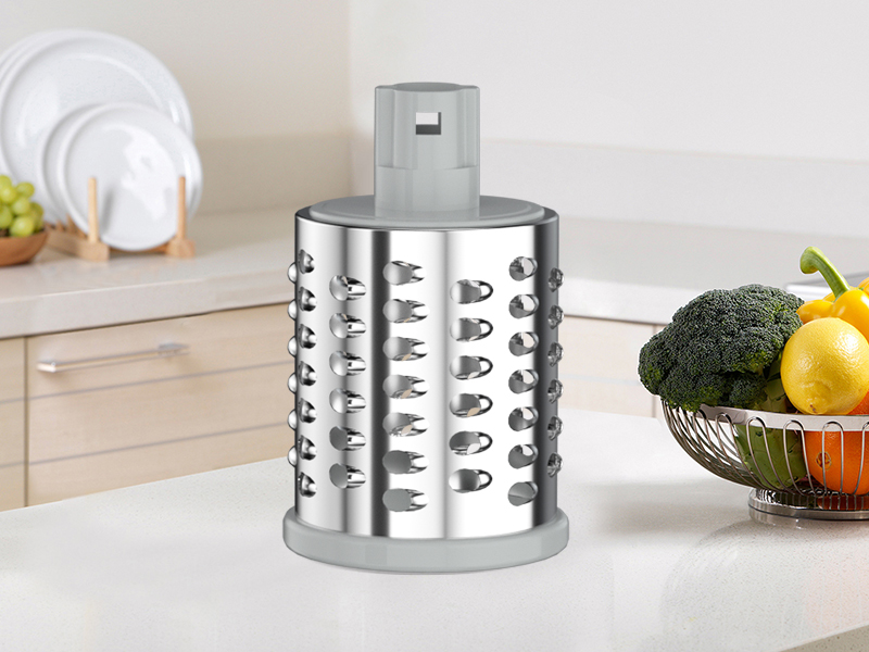 Cambom Rotary Cheese Grater Hand Crank Cheese Shredder for Fresh Cheese, Vegetable, Nuts,Non-slip Suction Base, Free Cleaning Brush Three Blades, Black