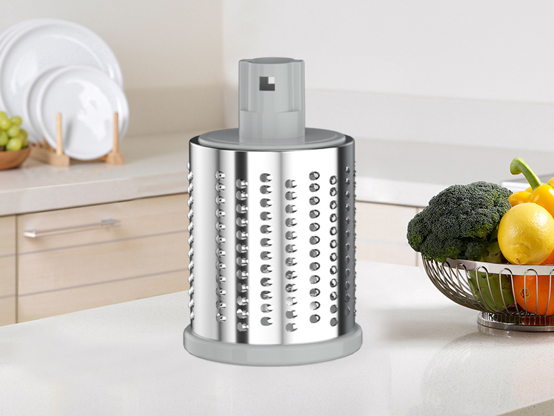 Cambom Rotary Cheese Grater Hand Crank Cheese Shredder for Fresh Cheese, Vegetable, Nuts,Non-slip Suction Base, Free Cleaning Brush Three Blades, Black