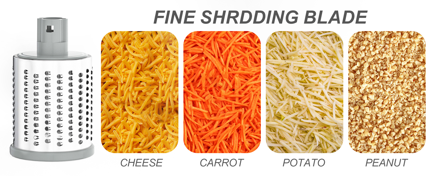 Cambom Rotary Cheese Grater Hand Crank Cheese Shredder for Fresh Cheese, Vegetable, Nuts,Non-slip Suction Base, Free Cleaning Brush Three Blades, Black