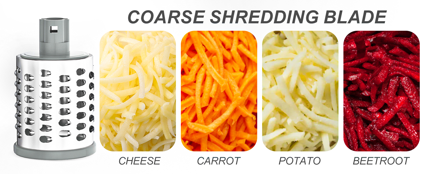 Cambom Rotary Cheese Grater Hand Crank Cheese Shredder for Fresh Cheese, Vegetable, Nuts,Non-slip Suction Base, Free Cleaning Brush Three Blades, Black