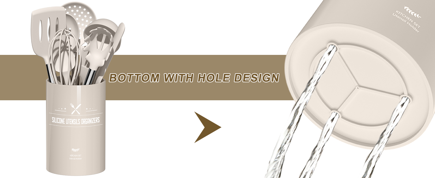 Umite Chef Silicone Kitchen Cooking Utensil Set, 43 pcs Spatula Set with Stainless Steel Handle, Non-stick Heat Resistant - Best Cookware Set-(Khaki)