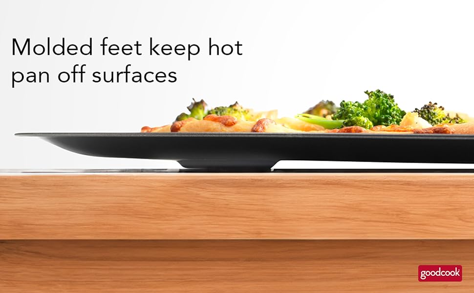 GoodCook AirPerfect Insulated Nonstick Carbon Steel Pizza Pan with Cutting Guides, Perforated Nonstick Pizza Pan, 15.75-Inch, Gray