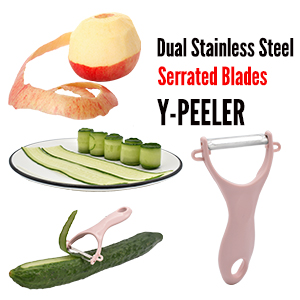 Mandoline Slicer for Kitchen Slicer Vegetable Cutter 5 In 1 Veggie Slicer Potato Slicer waffle fry cutter Hot Swap Mandolin with Peeler for Vegetables Carrot Shredder Cucumber Slicer - Pink
