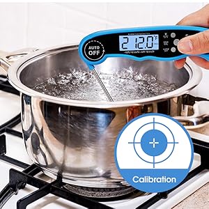 Digital Meat Thermometer for Cooking - Comluck CA002 Instant Read Meat Thermometer for Grilling and Smoking 2-in-1 Dual Probe Oven Safe Food Thermometer with Alarm for Grill BBQ Steak Turkey