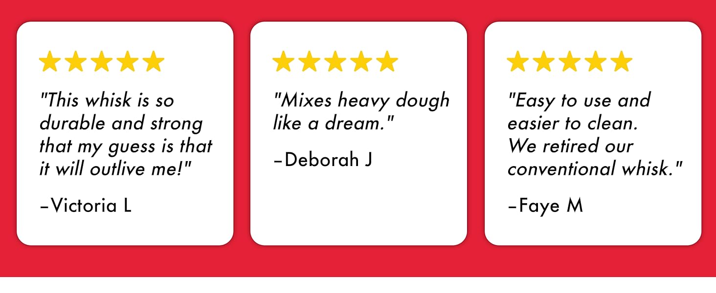 Brod & Taylor Dough Whisk - Heavy Duty Dishwasher-Safe Mixing Tool