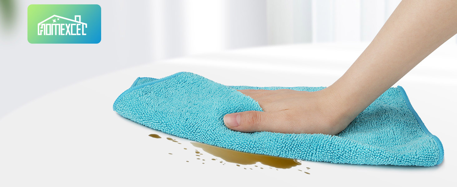 HOMEXCEL Microfiber Cleaning Cloth,12 Pack Cleaning Rags, Cleaning Towels with 4 Color Assorted, 11.5