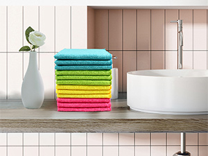 HOMEXCEL Microfiber Cleaning Cloth,12 Pack Cleaning Rags, Cleaning Towels with 4 Color Assorted, 11.5