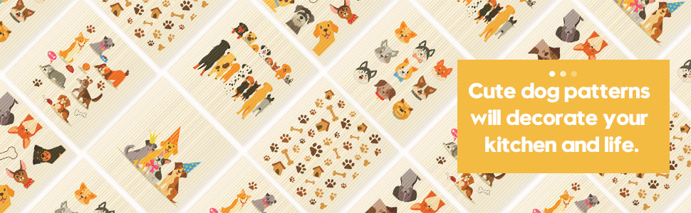 Patelai 6 Pieces Mixed Dog Swedish Cleaning Dishcloths Cloths Absorbent and Fast Drying Kitchen Dish Towels Dogs Cleaning Wipes for Kitchen Bathroom Office Wedding Housewarming, 6 Designs