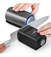 Longzon 6-in-1 Knife Sharpener 5 Stage for Serrated Knives, Scissors with Cut-Resistant Glove,Original Premium Polish Blades,Best Kitchen Knife Sharpener Repair & Restore Pocket Knife, Chefs knife