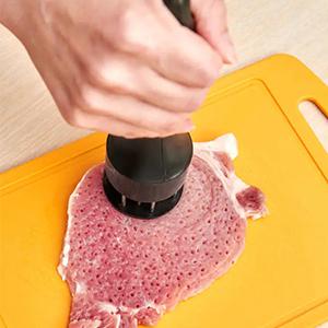 Meat Tenderizer Tool with Ultra Sharp Stainless Steel Needle Blades 2 Pack Meat Tenderizer Tool Profession Kitchen Gadgets Jacquard for Tenderizing and Cooking BBQ, Marinade, Steak, Beef, and Poultry