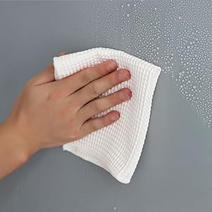 6 Pack Waffle Weave Dish Cloths, 13x13 Inch 100% Cotton Kitchen Towels for Washing Dishes - Super Absorbent, Quick Drying Dish Rags (Mixed Colors)